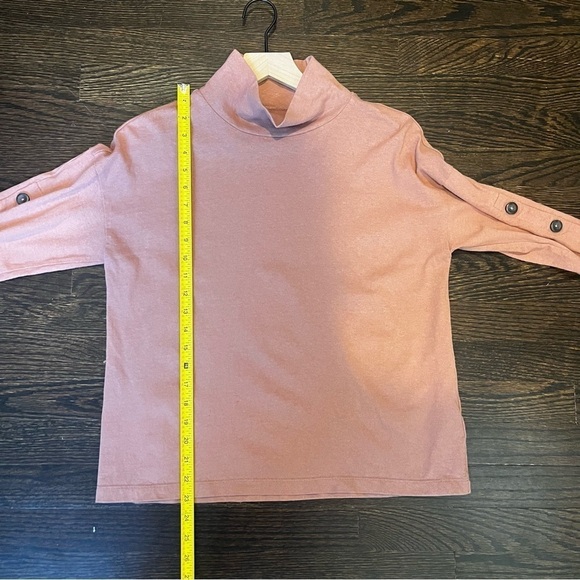 Women’s | Madewell Button Sleeve turtleneck mauve sweater | XS - Picture 7 of 7